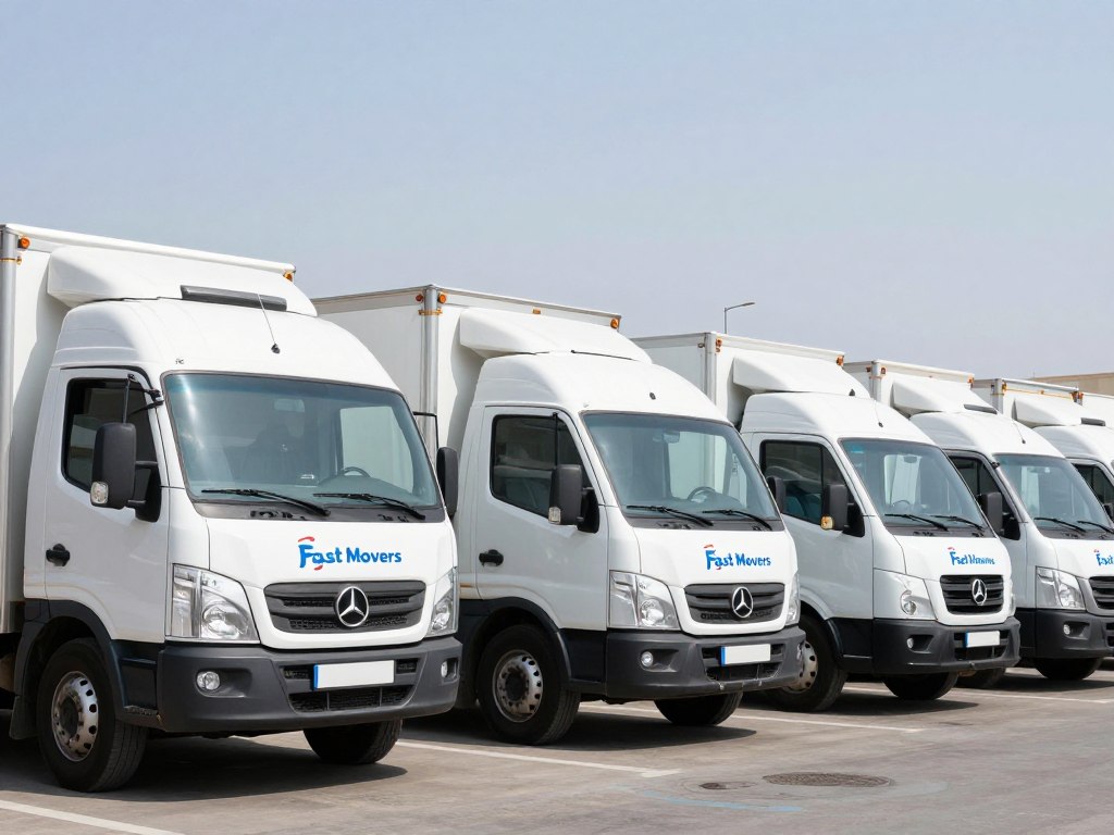 أسطول سيارات مؤسسة النقل السريع المجهزة لنقل العفش