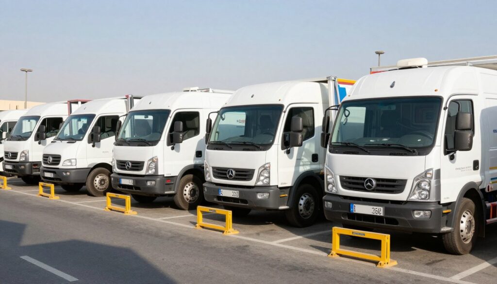 أسطول سيارات نقل الأثاث المتطورة لدى شركة نقل أثاث معتمدة جدة