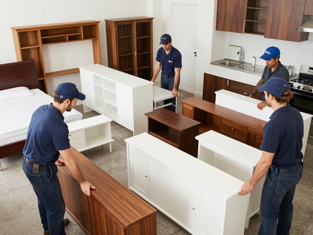 أنواع مختلفة من الأثاث التي تنقلها مؤسسة النقل السريع في جدة