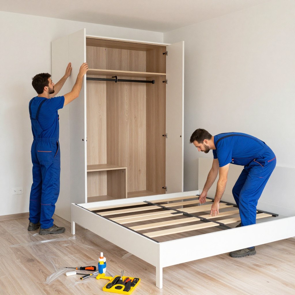 إعادة تركيب غرف النوم بعد نقل العفش إلى المنزل الجديد