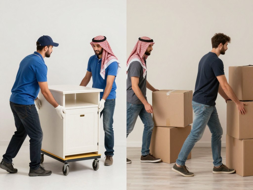 الفرق بين النقل الاحترافي والنقل العادي للعفش في جدة