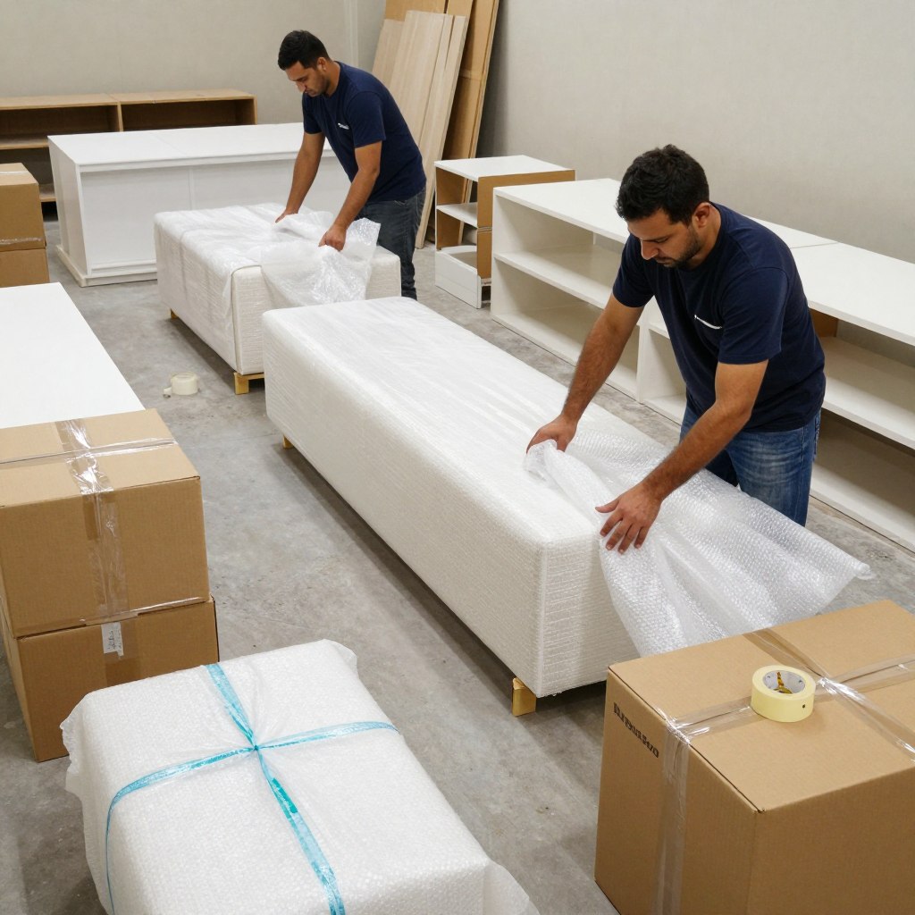 تجهيز وتغليف العفش من مؤسسة النقل السريع بجدة