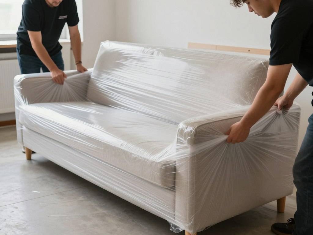 تغليف احترافي للأثاث باستخدام مواد عالية الجودة لضمان نقل عفش مضمون وسريع