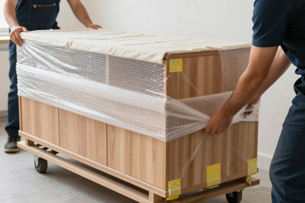 تغليف الأثاث الخشبي بشكل احترافي باستخدام طبقات متعددة من الحماية