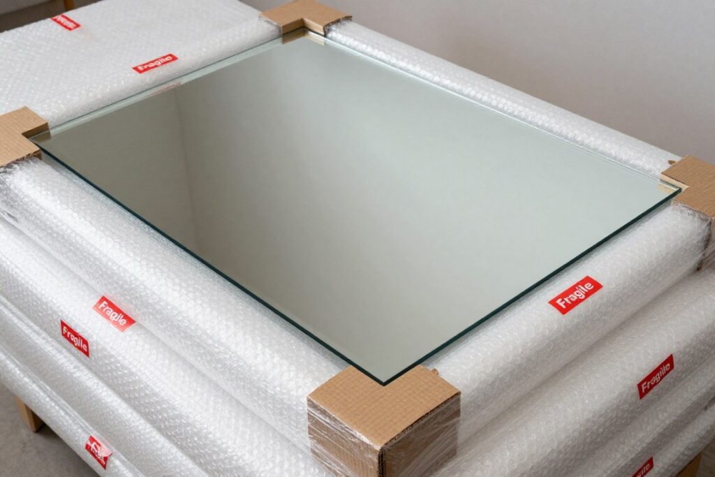 تغليف الأثاث الزجاجي والمرايا بطريقة آمنة لمنع الكسر أثناء النقل