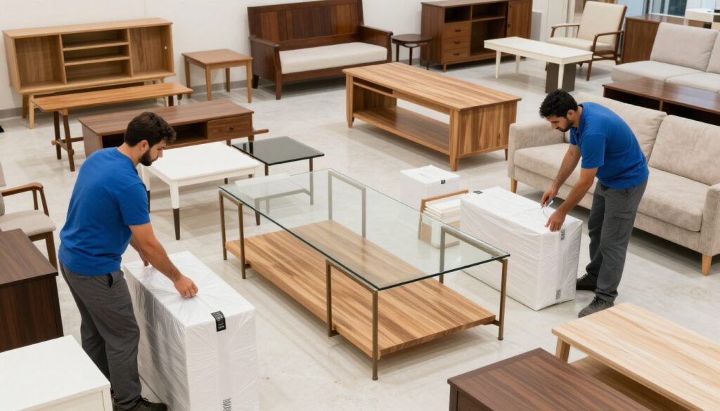 تغليف متخصص لمختلف أنواع الأثاث في نقل عفش مع تغليف ممتاز جدة