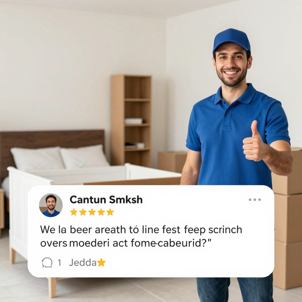 تقييم عميل لخدمة نقل العفش من مؤسسة النقل السريع بجدة
