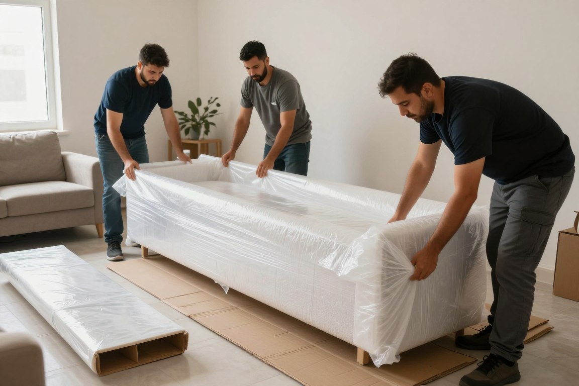 خدمات تغليف الأثاث المتميزة من مؤسسة النقل السريع في جدة