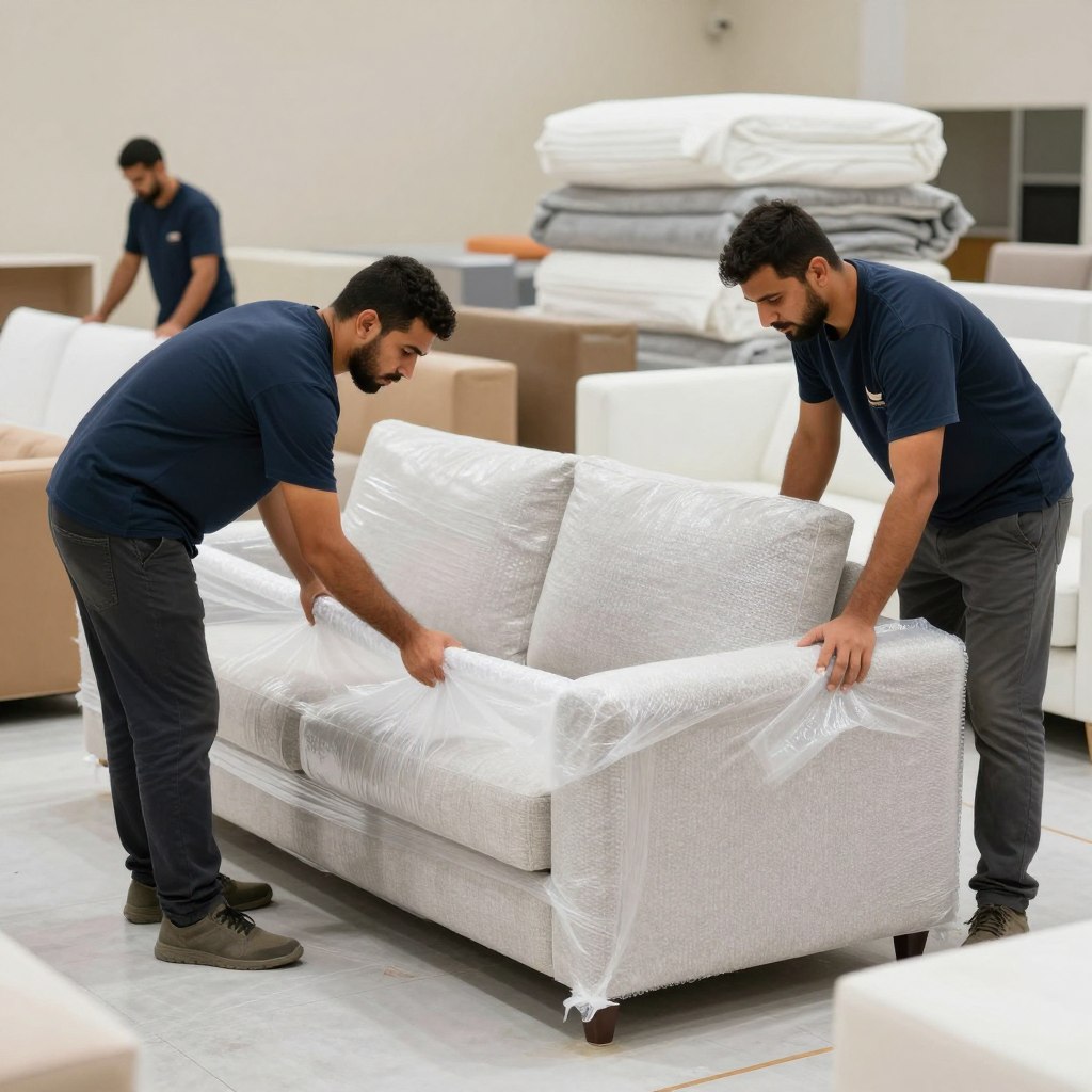 خدمة تغليف العفش بمواد عالية الجودة