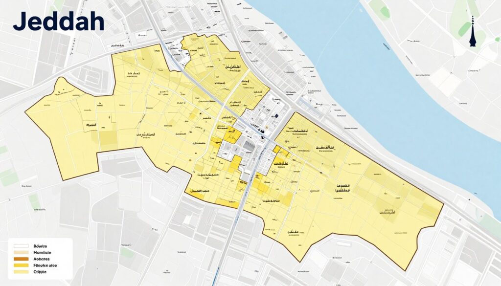 خريطة مناطق تغطية خدمة نقل عفش بدون خدوش في جدة