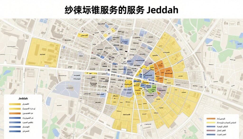 خريطة مناطق تغطية خدمة نقل عفش مضمون جدة