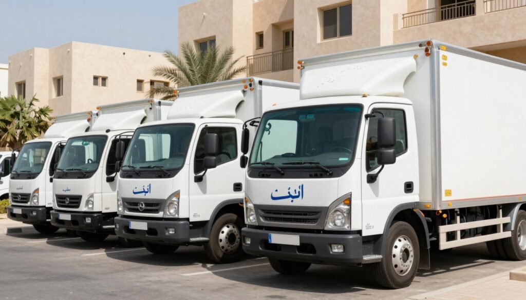 شاحنات شركة نقل عفش بجدة المجهزة لنقل الأثاث بأمان