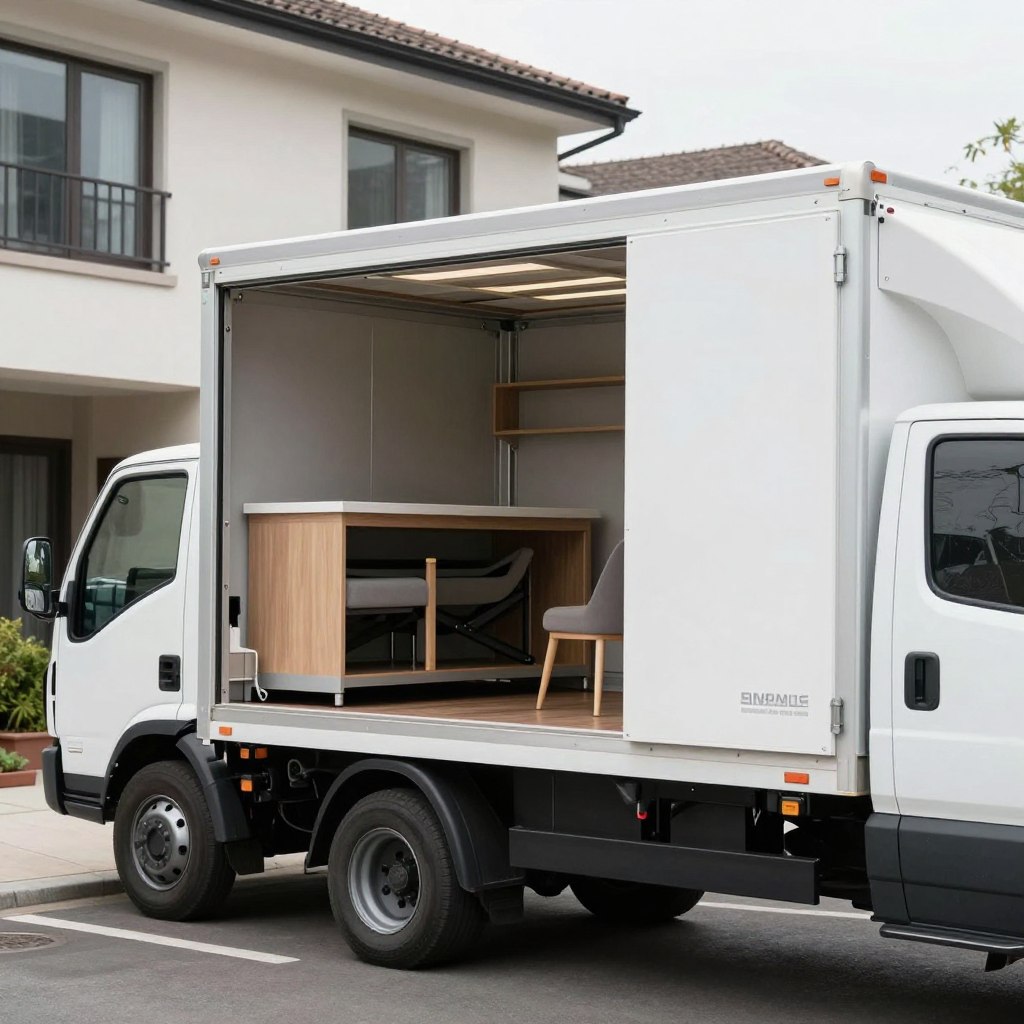 شاحنة نقل عفش سريع مجهزة بأحدث التقنيات