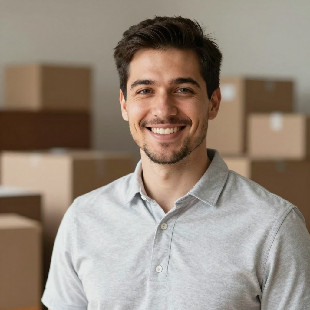 صورة لعميل راضٍ عن خدمة نقل عفش سريع