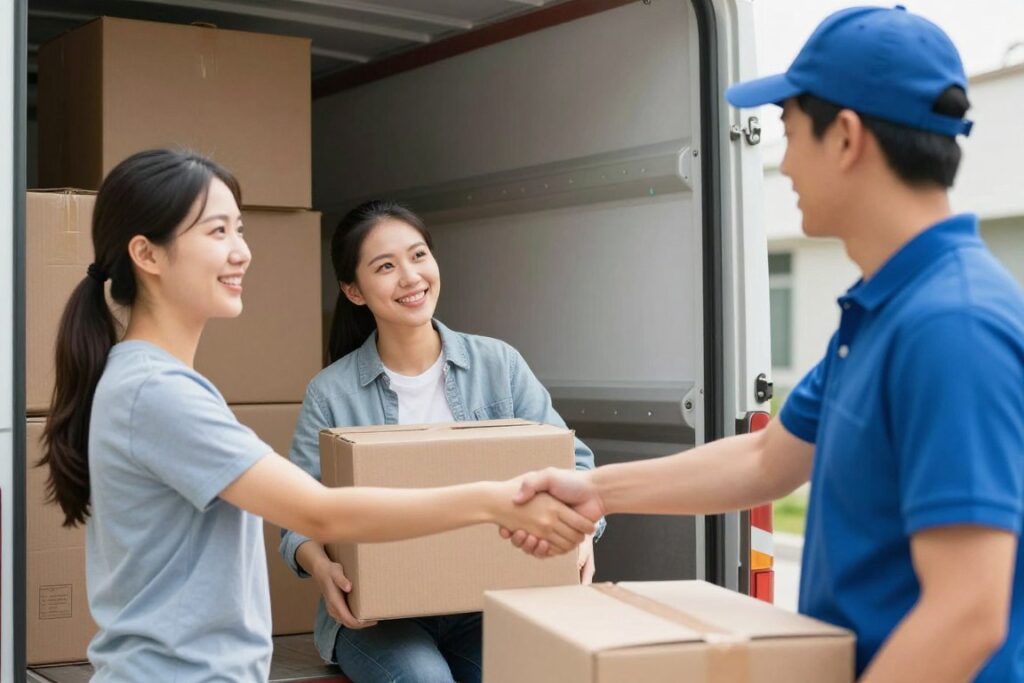 عملاء سعداء بخدمات نقل عفش مع عمال محترفين من مؤسسة النقل السريع