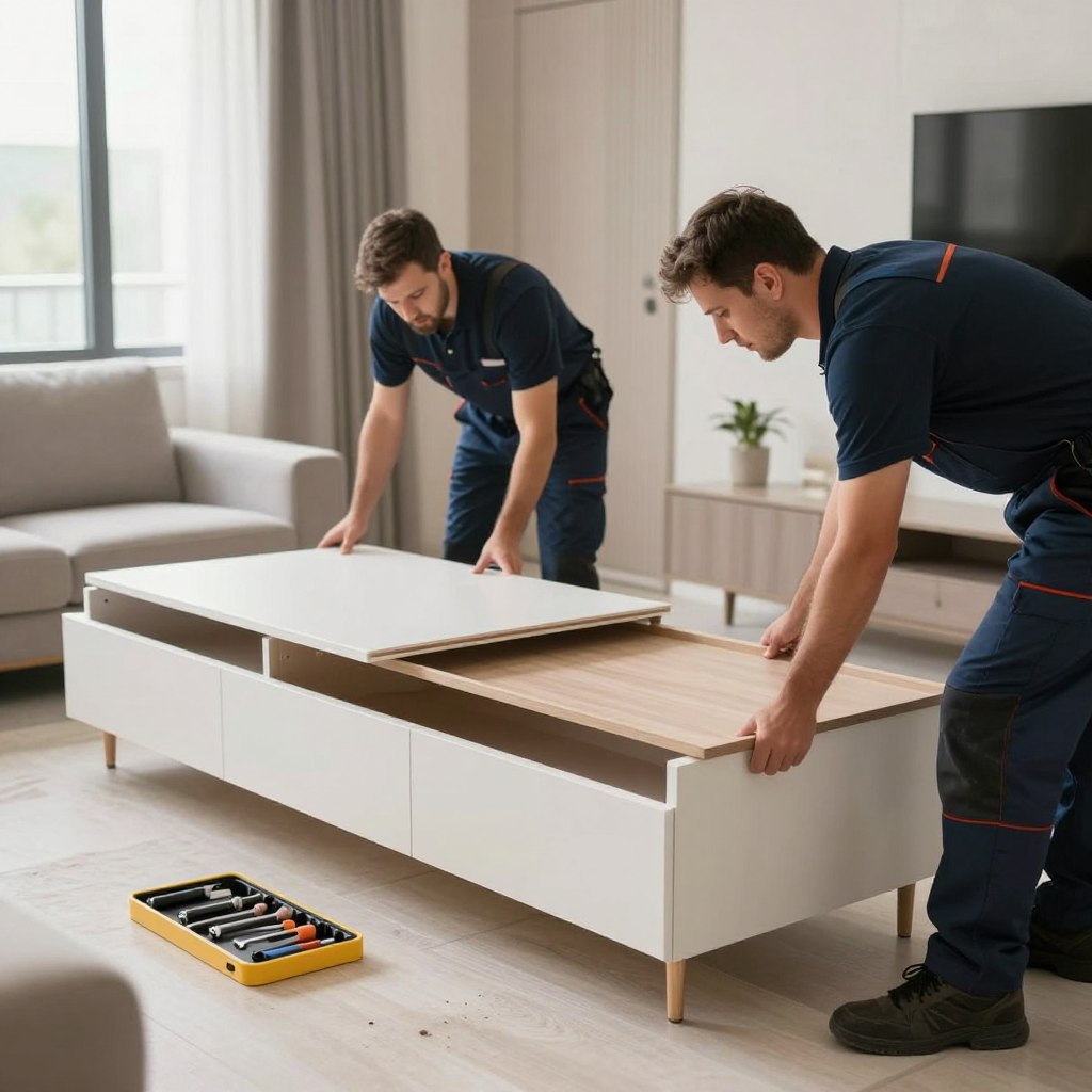 عملية تركيب أثاث في منزل جديد بجدة