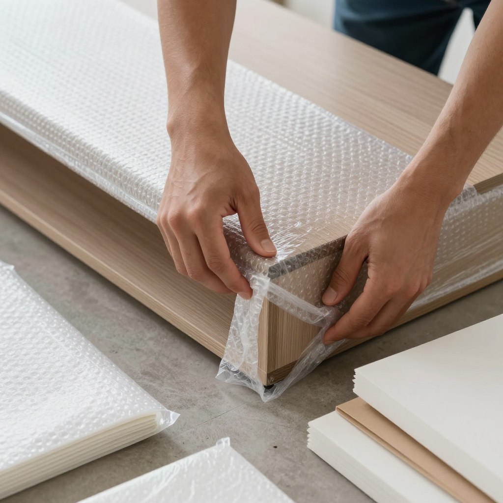 عملية تغليف أثاث احترافية لضمان نقل عفش سريع وآمن