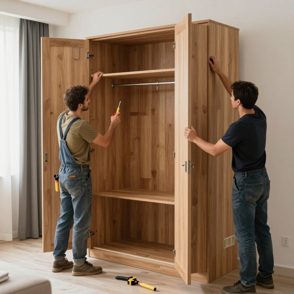 عملية فك الأثاث بطريقة احترافية داخل منزل في جدة