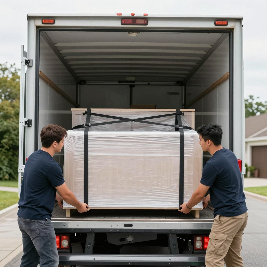 عملية نقل العفش باستخدام سيارات مؤسسة النقل السريع