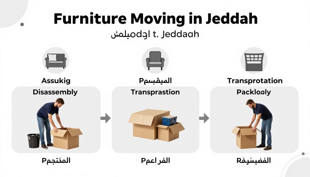 عملية نقل عفش شامل جدة خطوة بخطوة