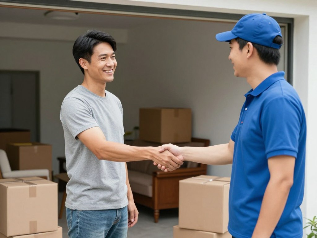 عميل سعيد بخدمة نقل عفش موثوق بجدة من مؤسسة النقل السريع