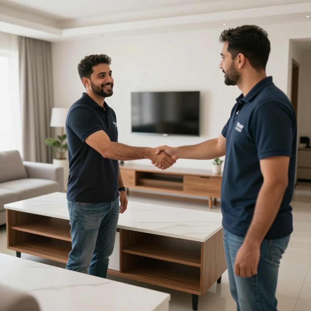 عميل سعيد مع فريق فاست موفرز بعد نقل عفش بدون خدوش في جدة