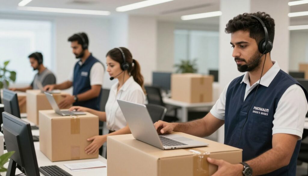 فريق خدمة العملاء المتخصص في نقل وتغليف عفش بجدة جاهز للرد على استفساراتك