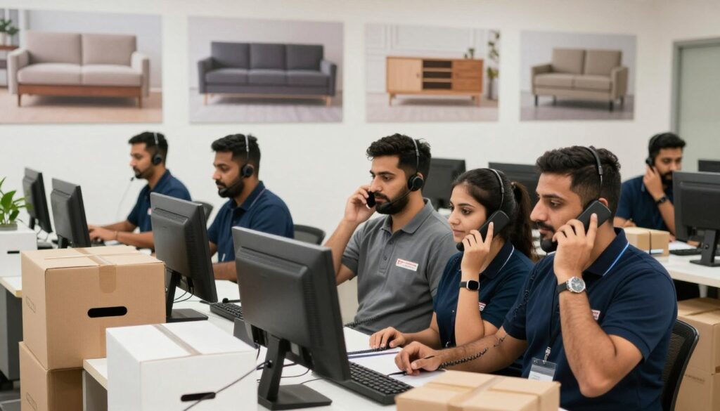 فريق خدمة العملاء جاهز للرد على استفساراتك حول نقل أثاث المنازل بجدة