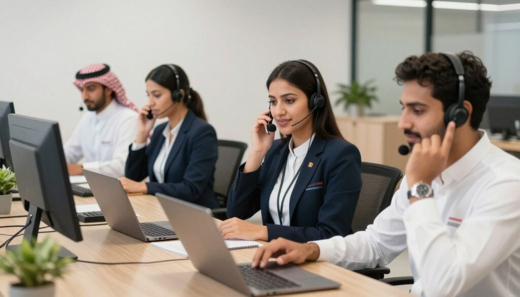 فريق خدمة العملاء في شركة نقل عفش بجدة