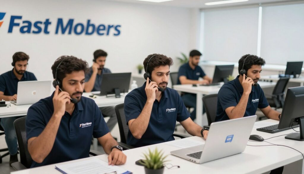 فريق خدمة العملاء في فاست موفرز لنقل عفش بدون خدوش جدة