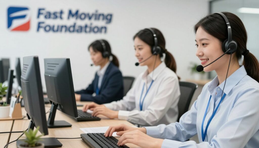 فريق خدمة العملاء في مؤسسة النقل السريع جاهز للرد على استفساراتك