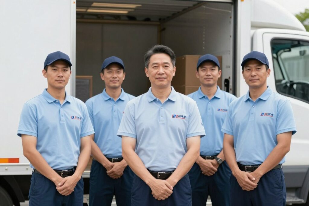 فريق عمل محترف من مؤسسة النقل السريع لنقل عفش مع عمال محترفين