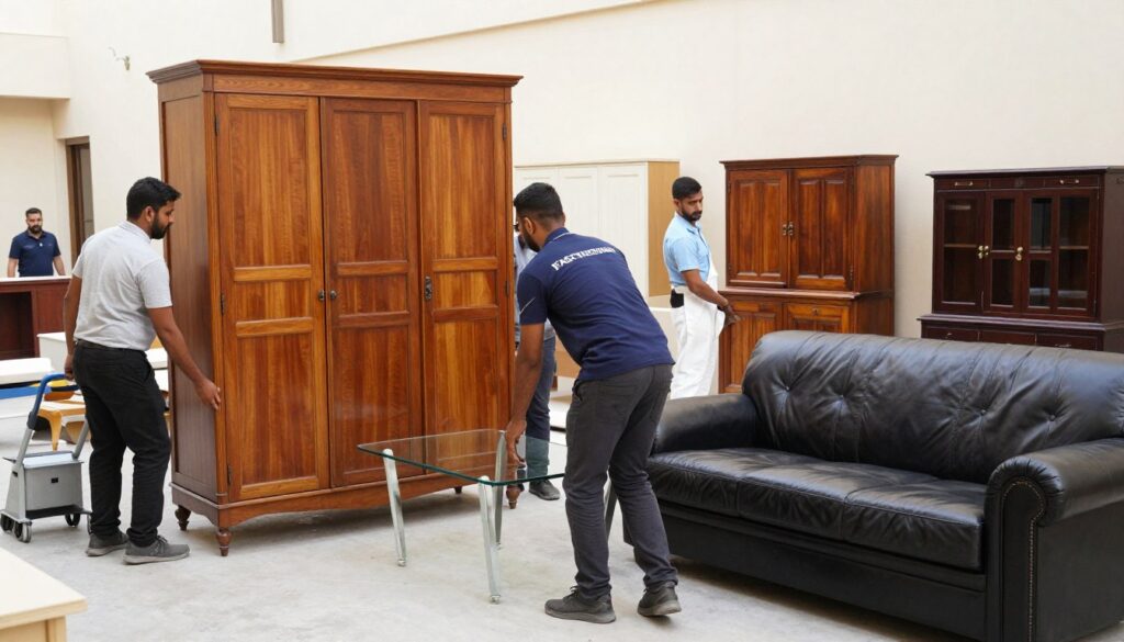 فريق فاست موفرز ينقل أنواع مختلفة من الأثاث بدون خدوش في جدة