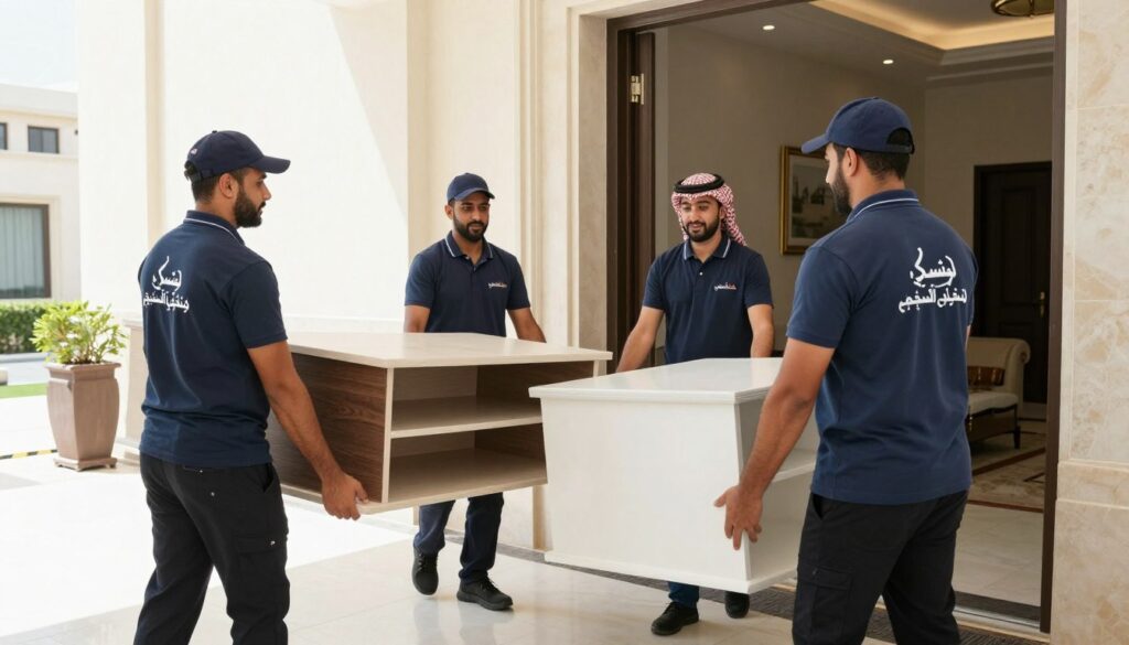 فريق مؤسسة النقل السريع المتخصص في نقل عفش شقق وفلل جدة