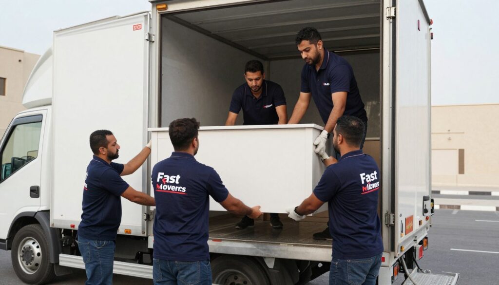 فريق نقل عفش بدون تأخير جدة يقوم بتحميل الأثاث بشكل احترافي