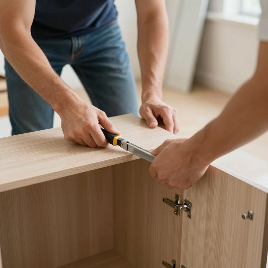 فريق نقل عفش سريع يقوم بفك الأثاث بمهارة واحترافية