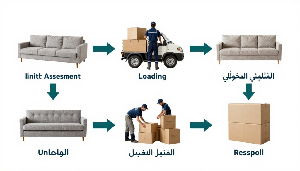 مراحل عملية نقل العفش مع شركة نقل عفش بجدة
