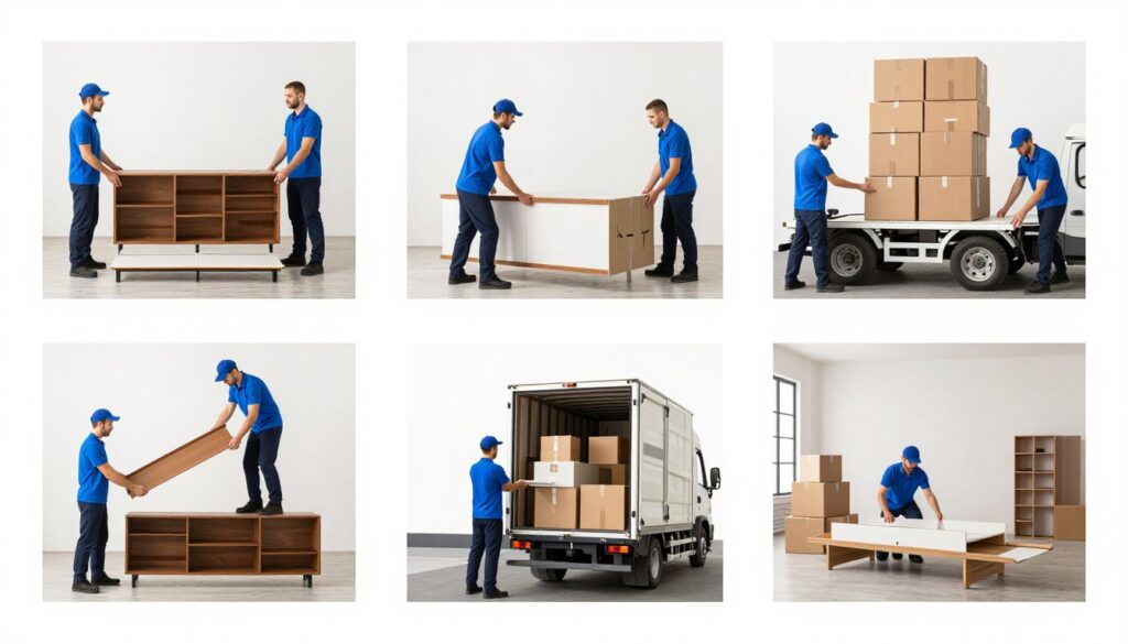 مراحل عملية نقل العفش مع عمال محترفين من مؤسسة النقل السريع