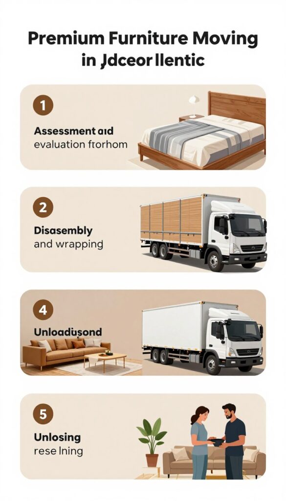 مراحل نقل العفش الراقي في جدة