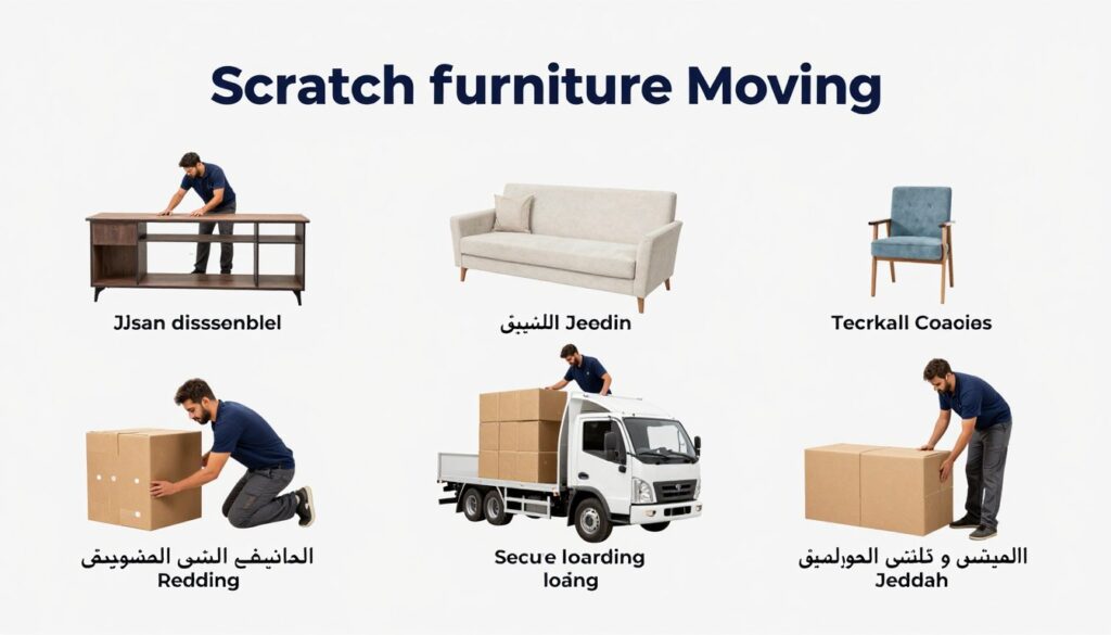 مراحل نقل العفش بدون خدوش في جدة مع فريق فاست موفرز