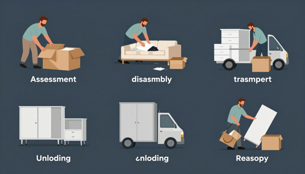 مراحل نقل العفش مع مؤسسة النقل السريع