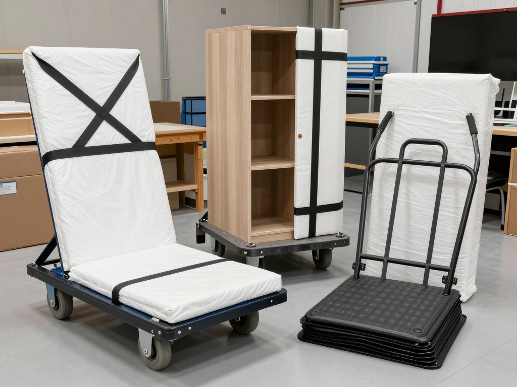 معدات وأدوات متطورة يستخدمها العمال المحترفين لنقل عفش بأمان