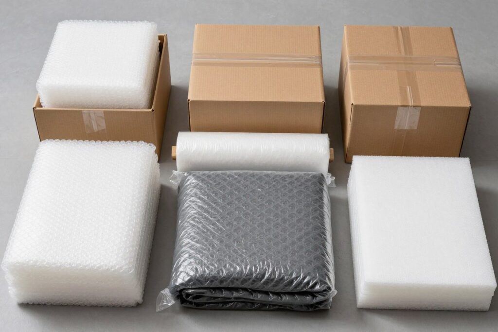 مواد تغليف عالية الجودة تستخدمها مؤسسة النقل السريع في جدة