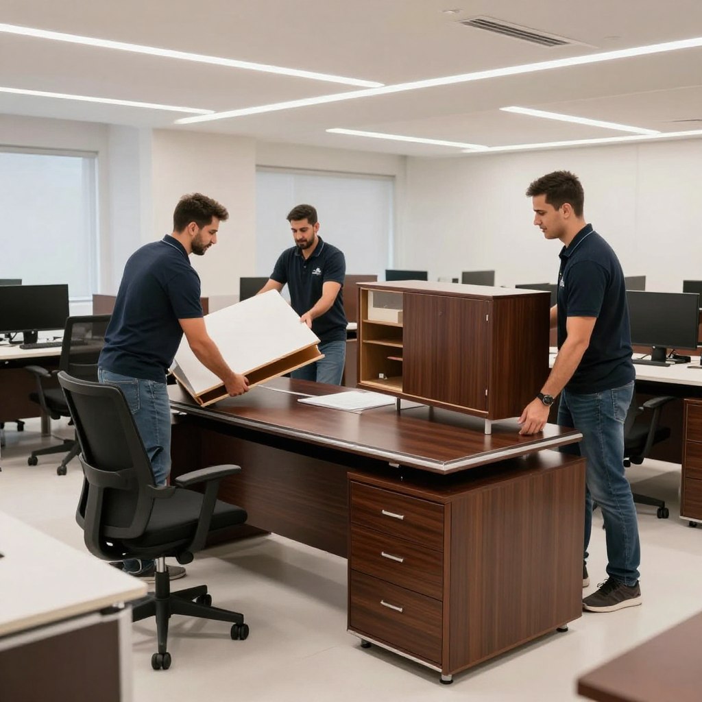 نقل المكاتب والأثاث المكتبي في خدمة نقل عفش راقي بجدة