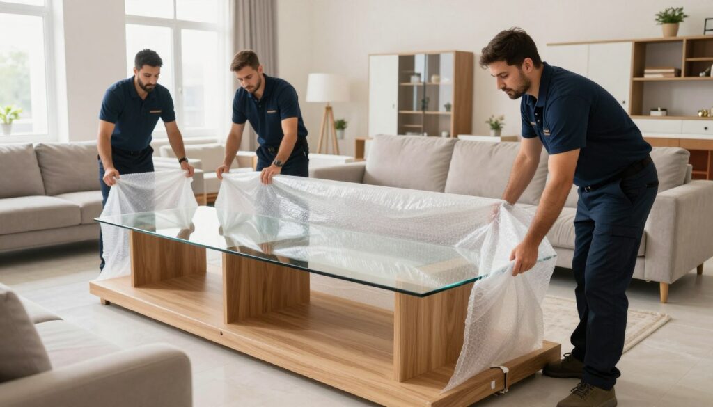نقل عفش مع تغليف ممتاز جدة - فريق محترف يقوم بتغليف الأثاث بعناية فائقة
