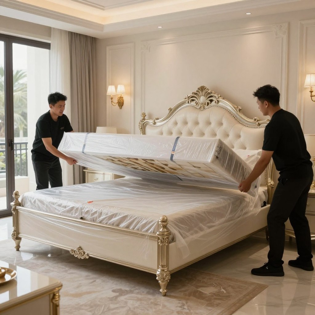 نقل غرف النوم الفاخرة في خدمة نقل عفش راقي بجدة