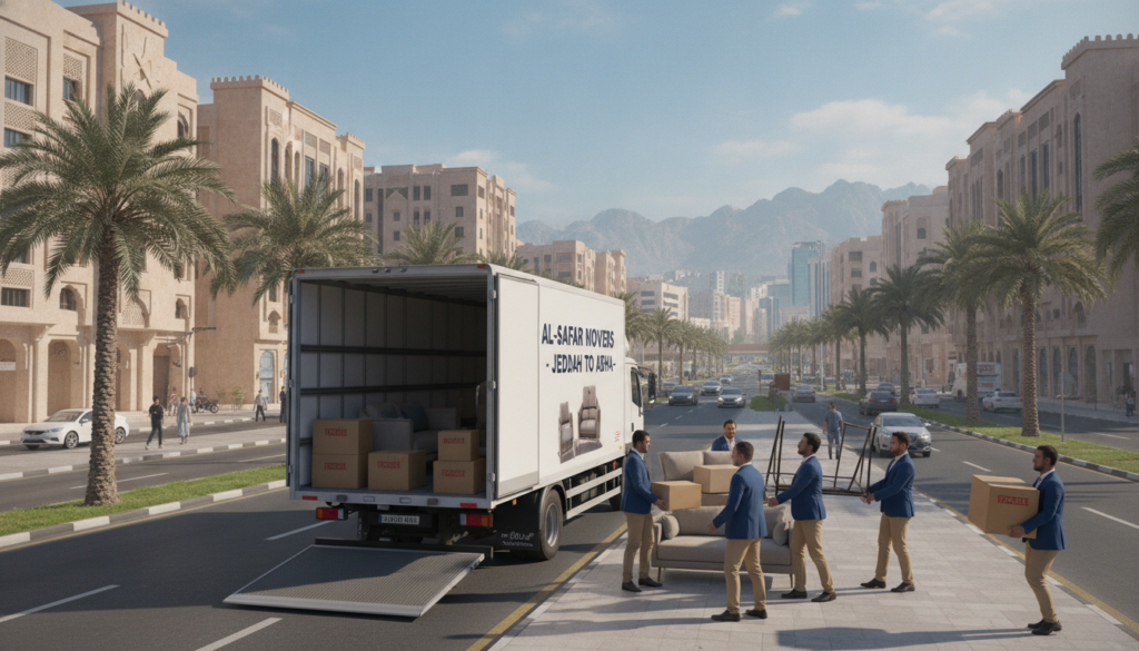 أفضل شركة نقل عفش جدة إلى أبها